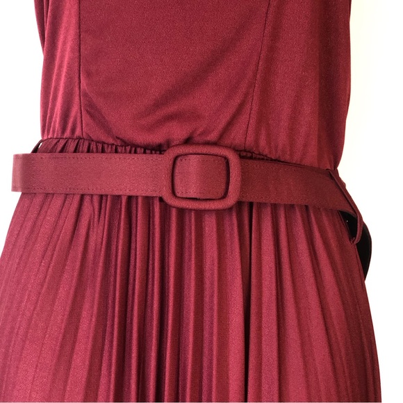 ASOS Dresses Asos Design Tall Halter Belted Pleated Maxi Dress In 
